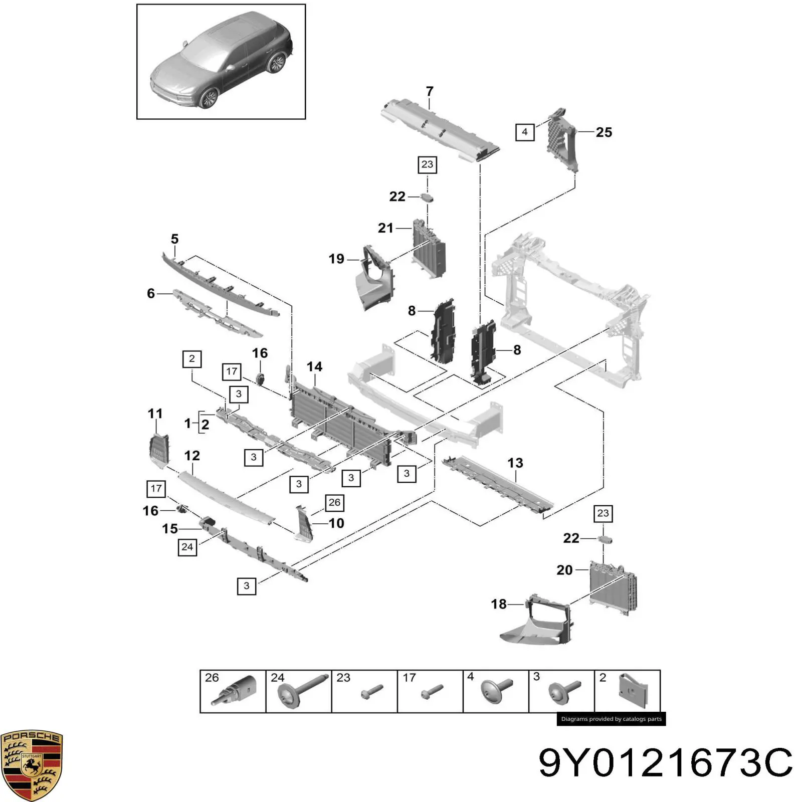 9Y0121673C Porsche 