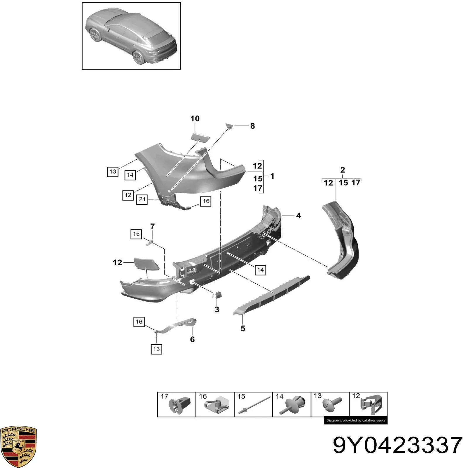  Porsche 9Y0423337 ціна, від 2.77 USD