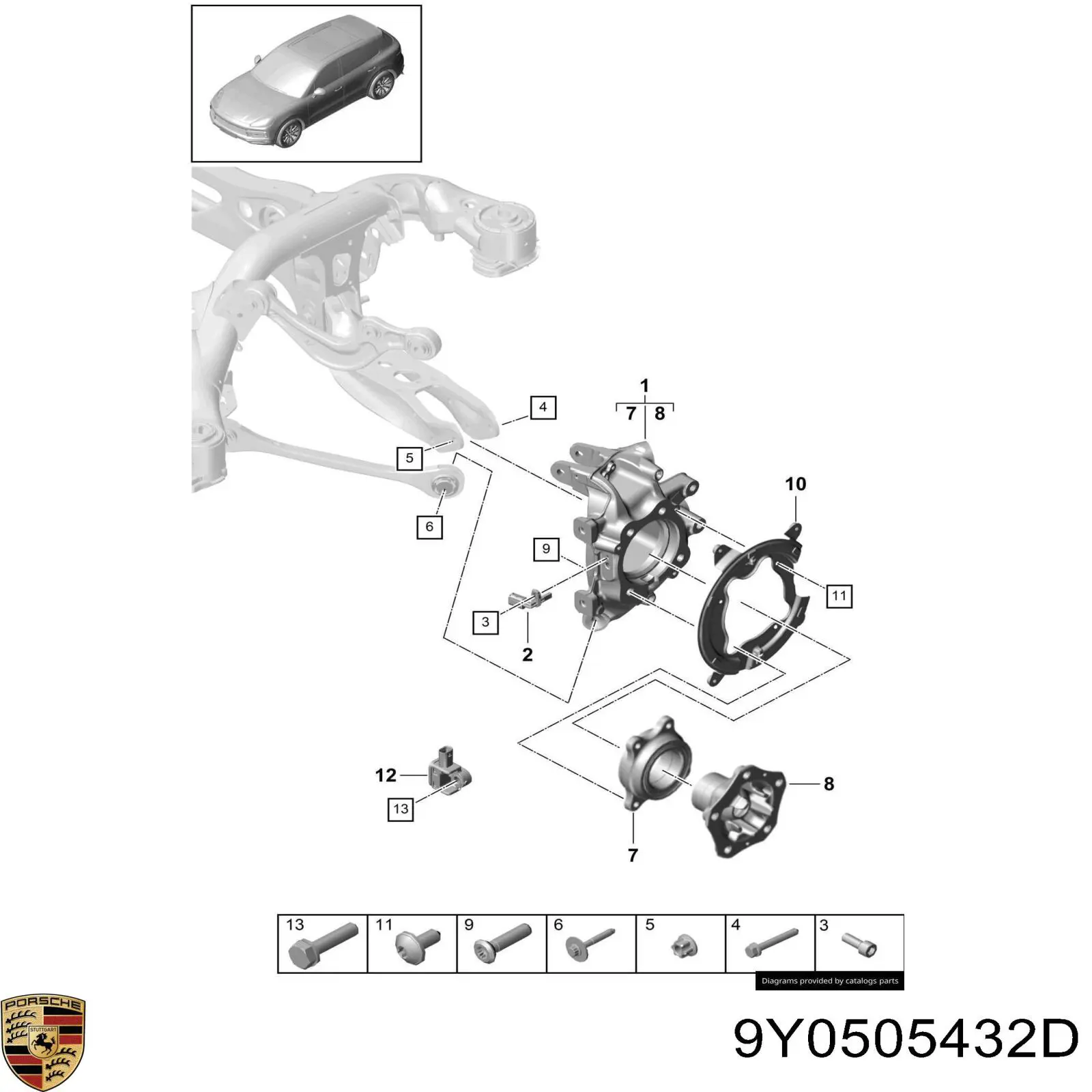  Porsche 9Y0505432D ціна, від 415.24 USD