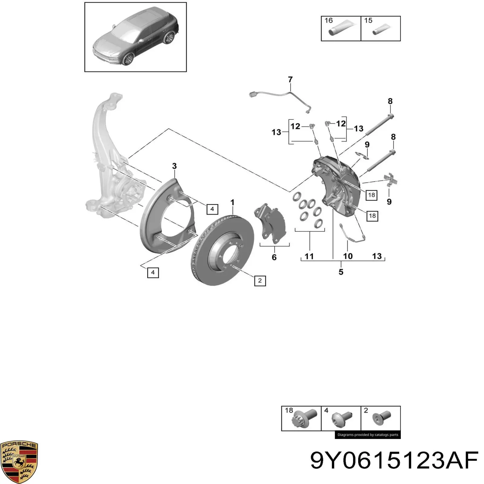 9Y0615123AG Porsche 