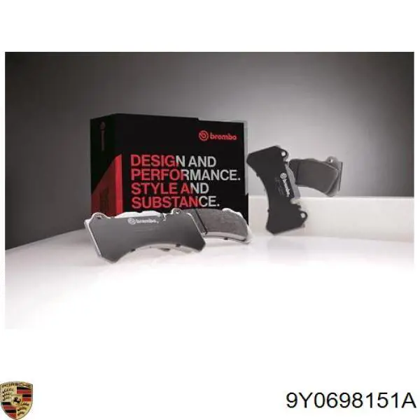 Гальмівні колодки Porsche 9Y0698151A ціна, від 69.09 USD
