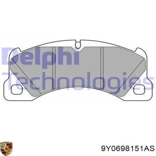 9Y0698151AS Porsche Передні гальмівні колодки