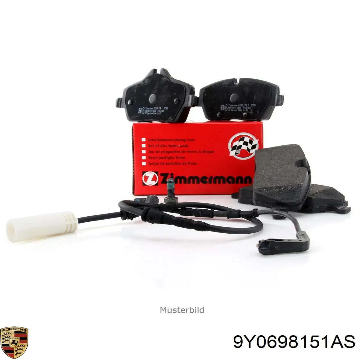 Передні тормозні колодки 9Y0698151AS Porsche