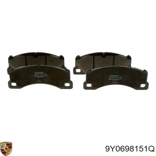 Передні тормозні колодки 9Y0698151Q Porsche