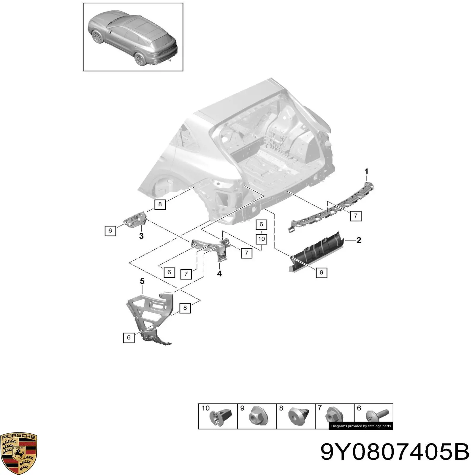 9Y0807405B Porsche 