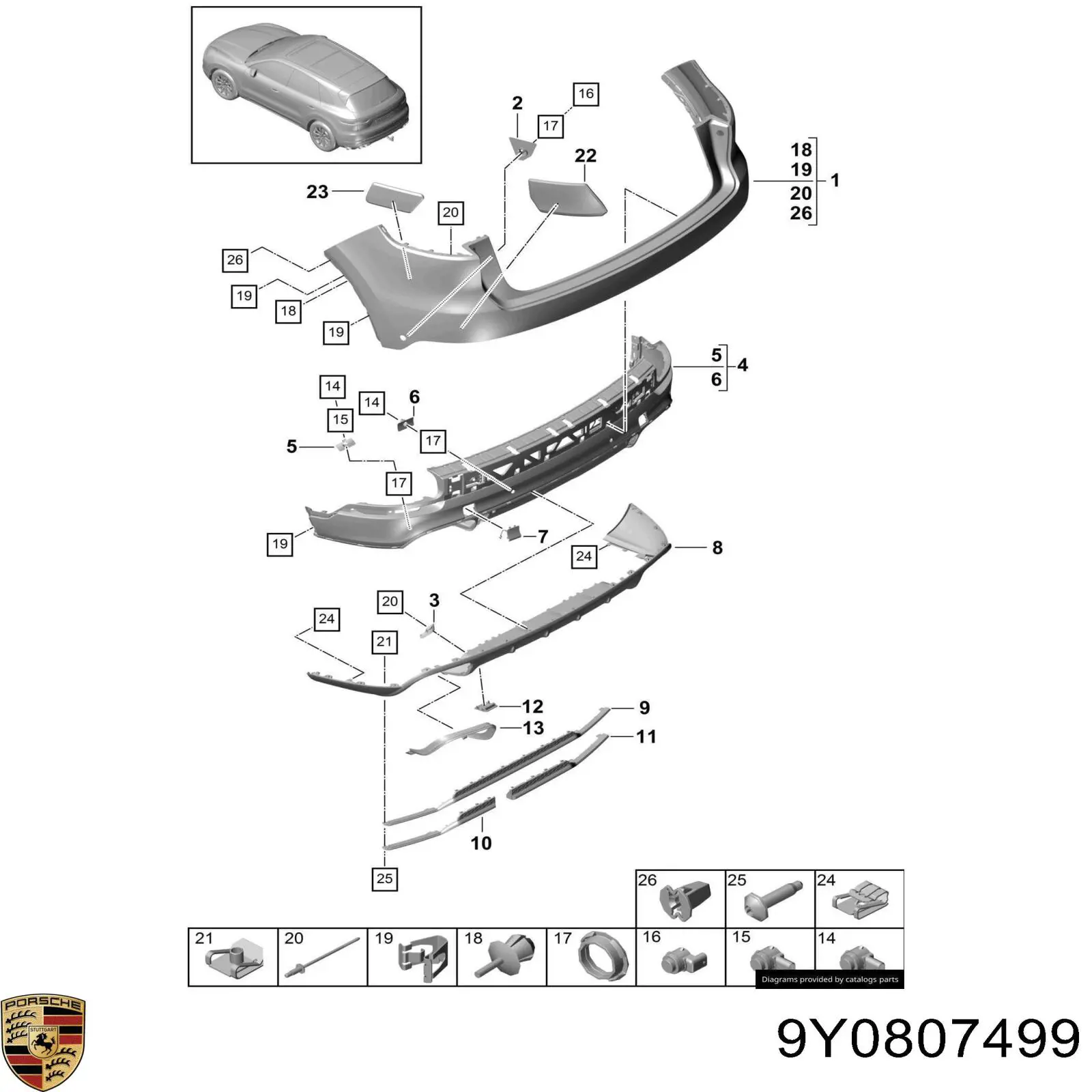  Porsche 9Y0807499 ціна, від 19.07 USD