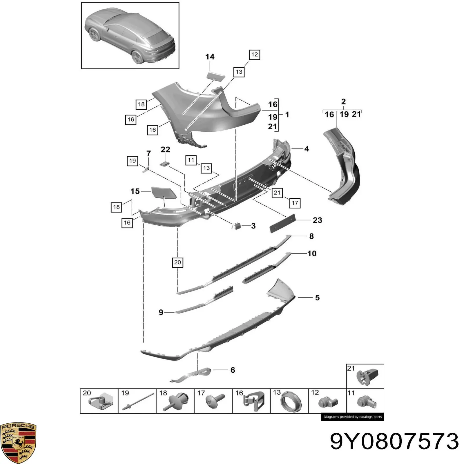  Porsche 9Y0807573 ціна, від 51.90 USD