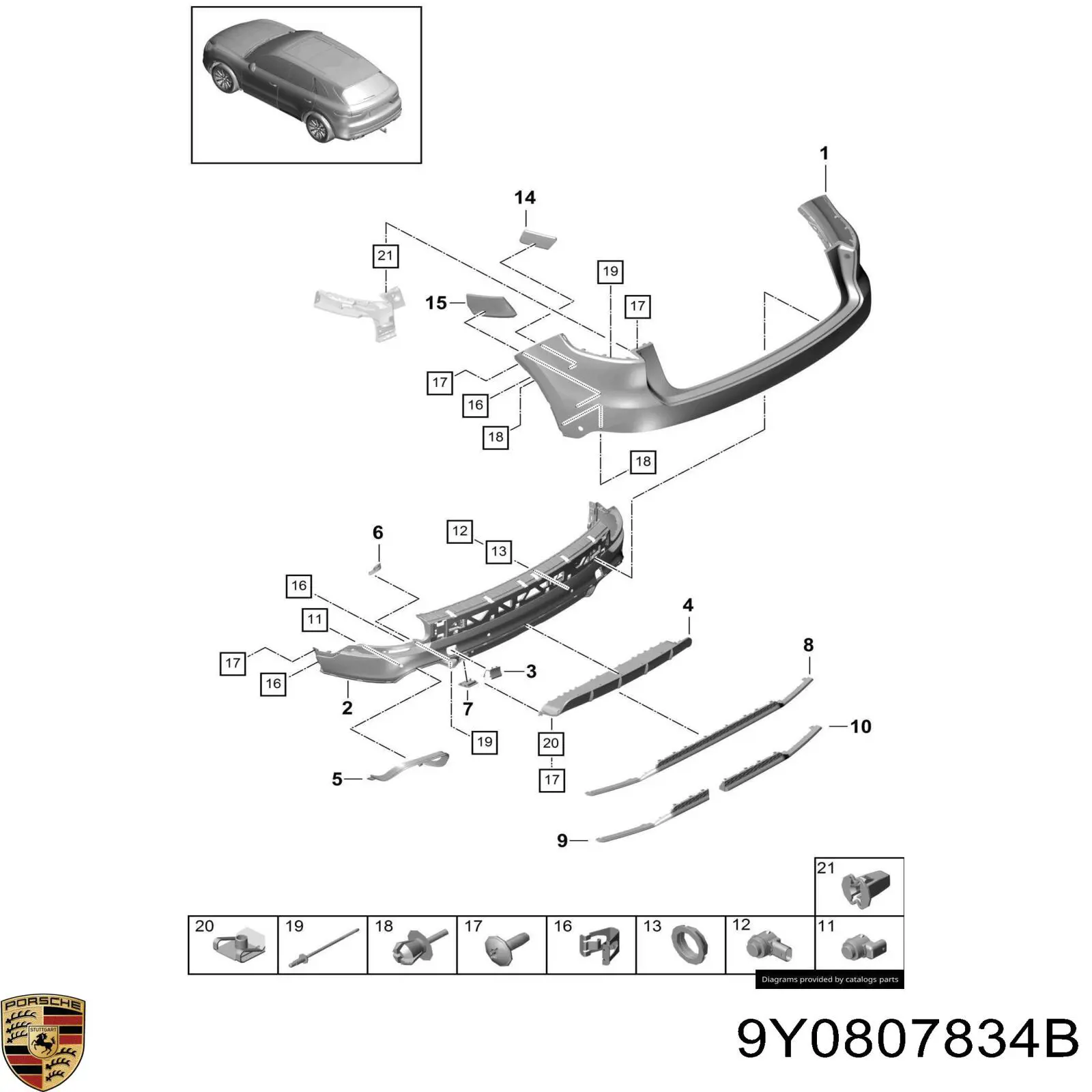 Купити 9Y0807834B Porsche 