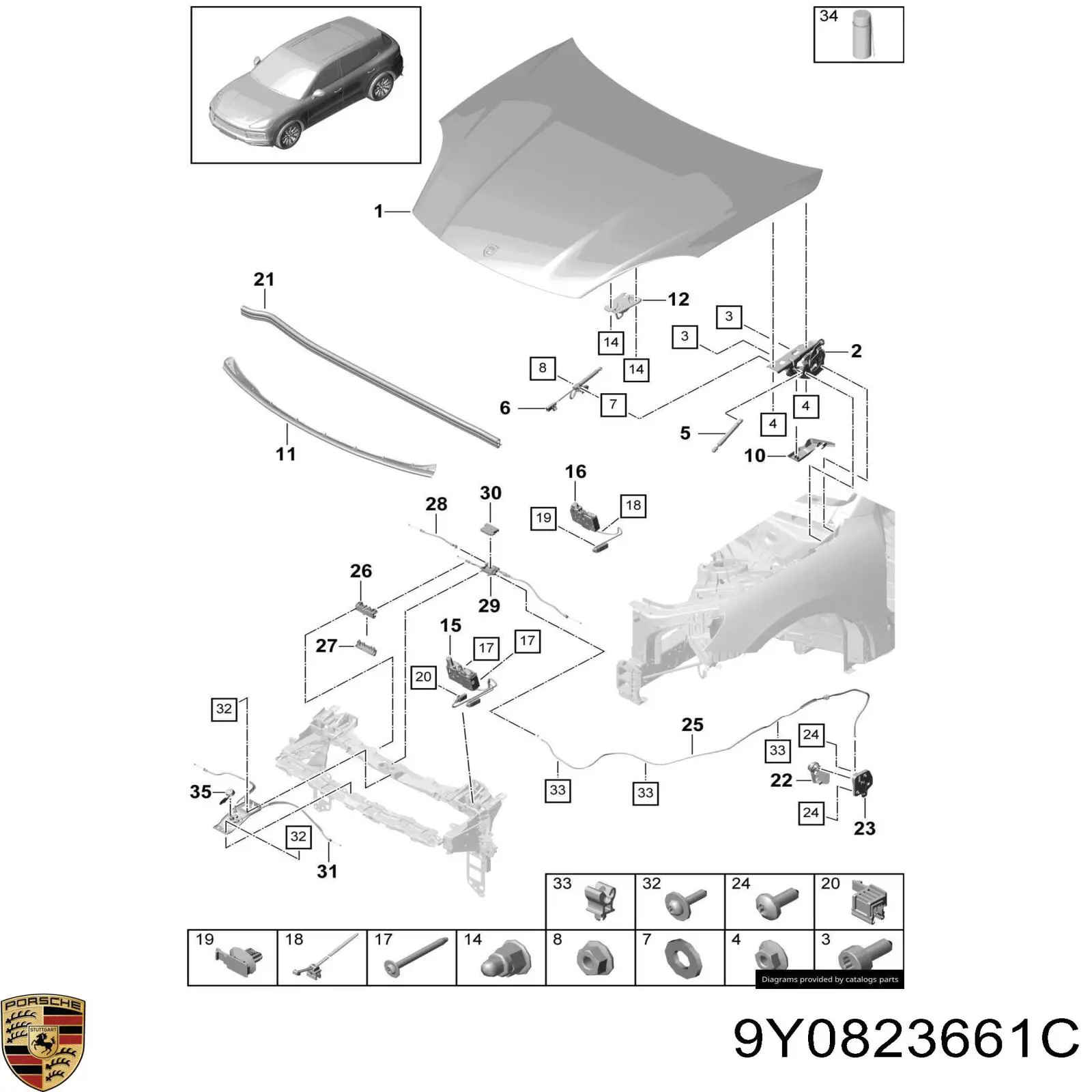  9Y0823661C Porsche