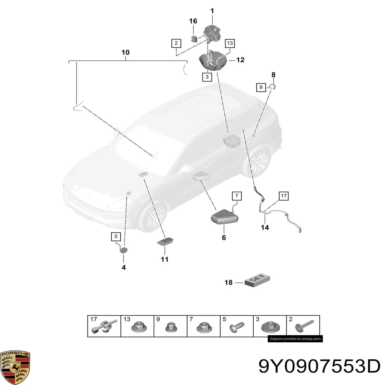 9Y0907553D Porsche 