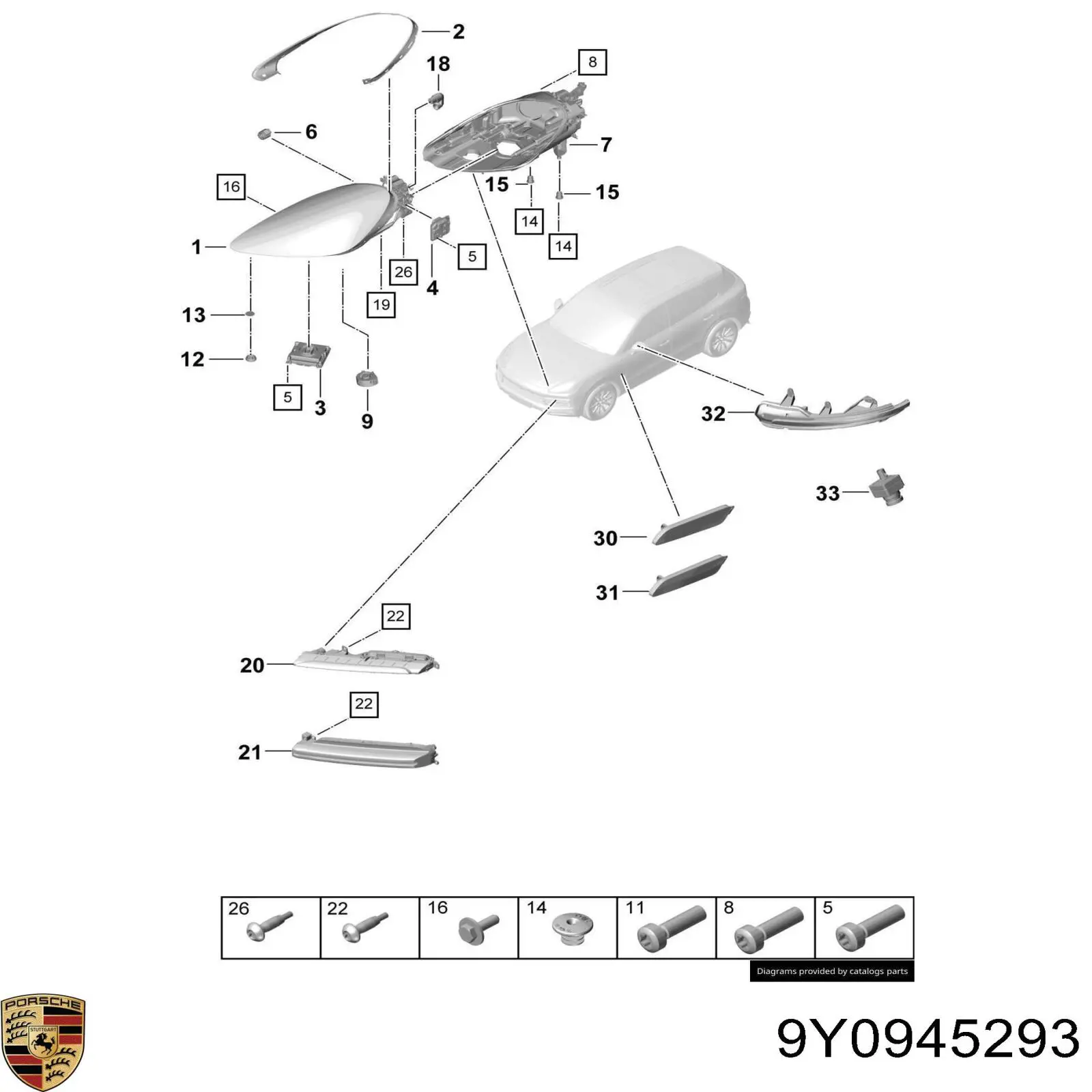  Porsche 9Y0945293 ціна, від 101.35 USD