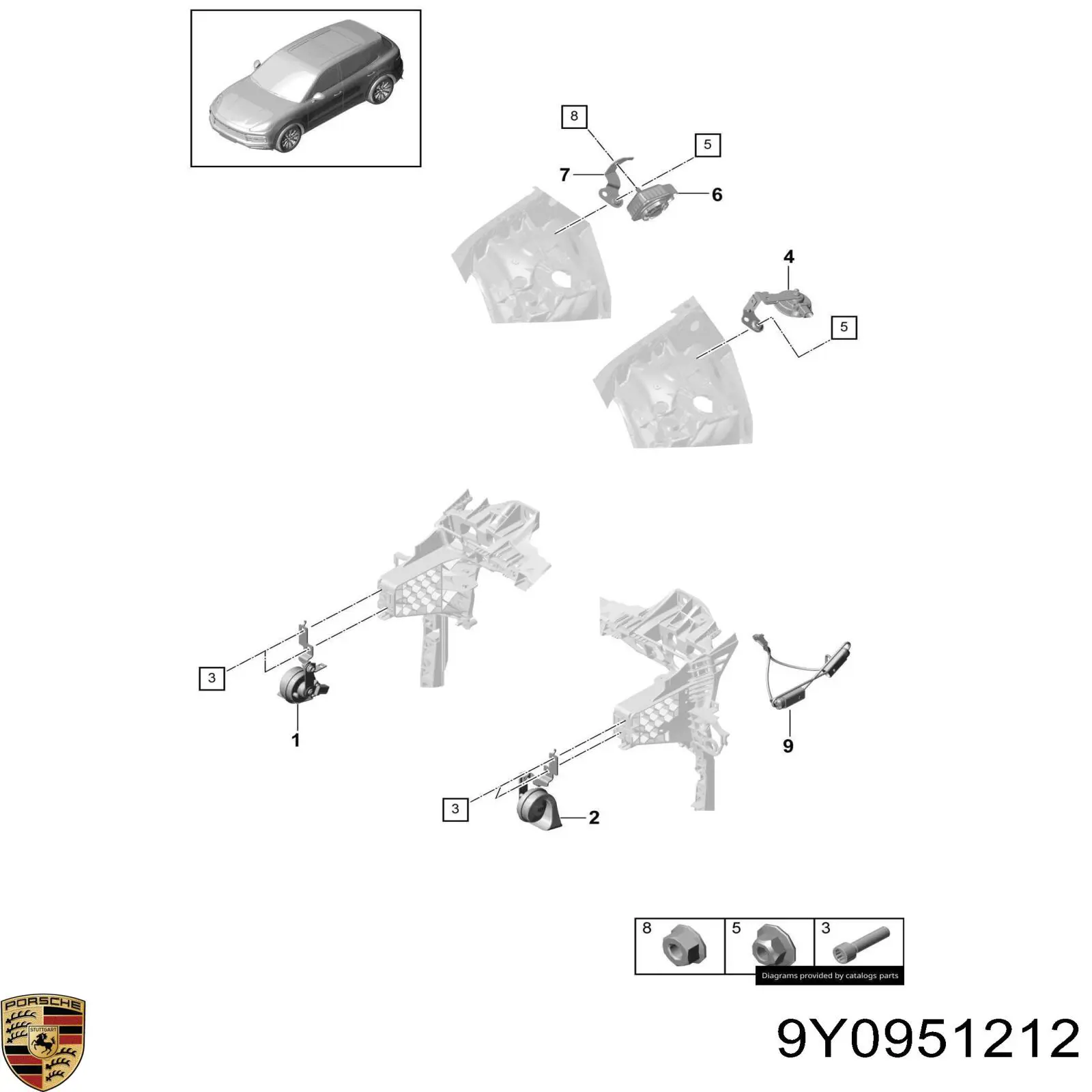 9Y0951223B Porsche 