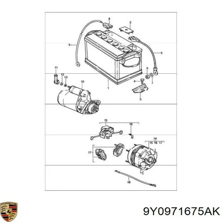 9Y0971675AK Porsche 