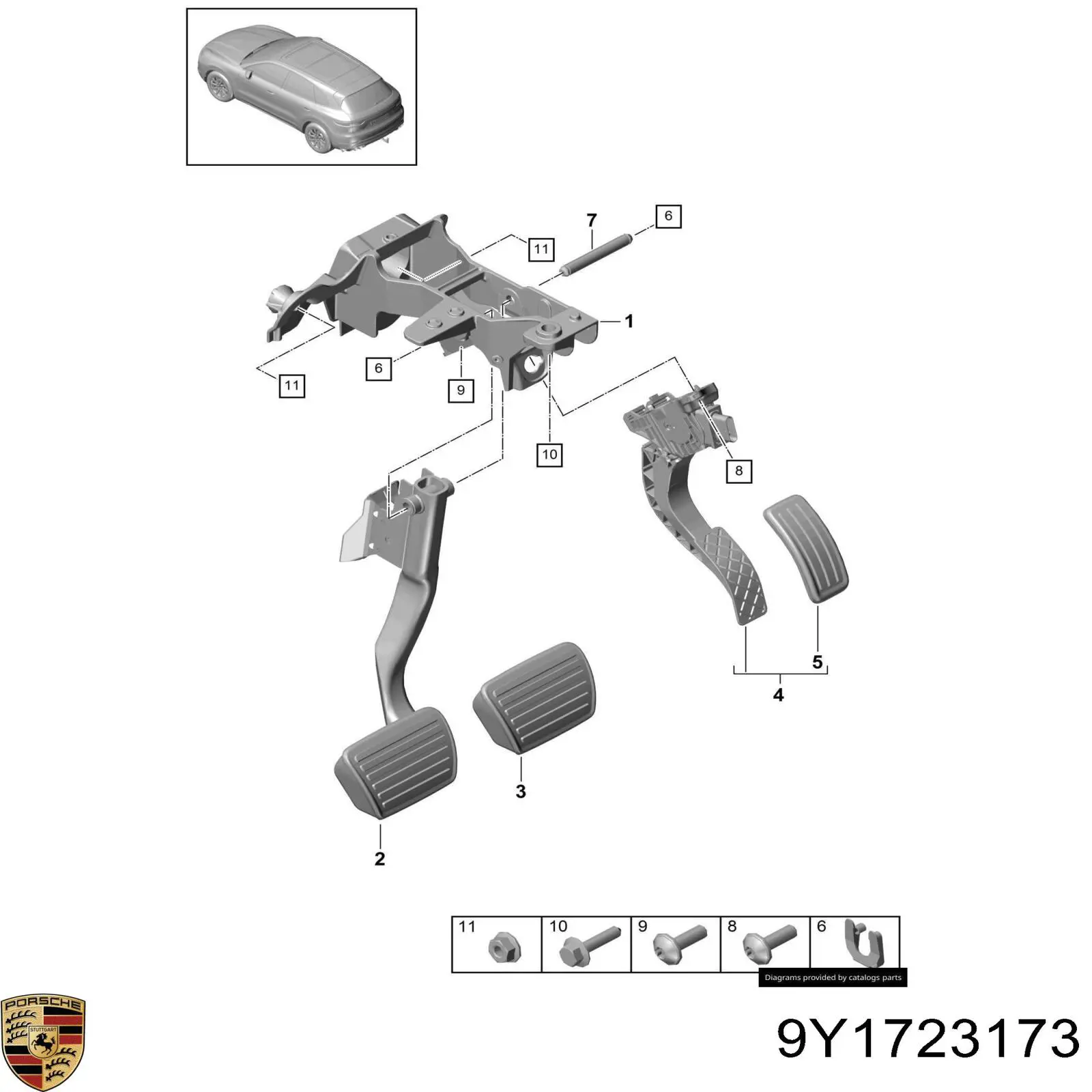  Porsche 9Y1723173 ціна, від 77.39 USD