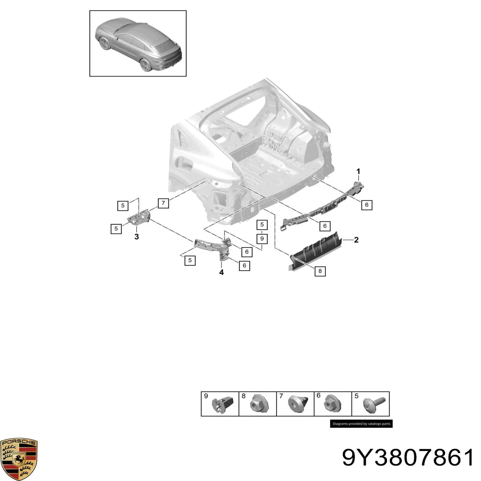 9Y3807861 Porsche 