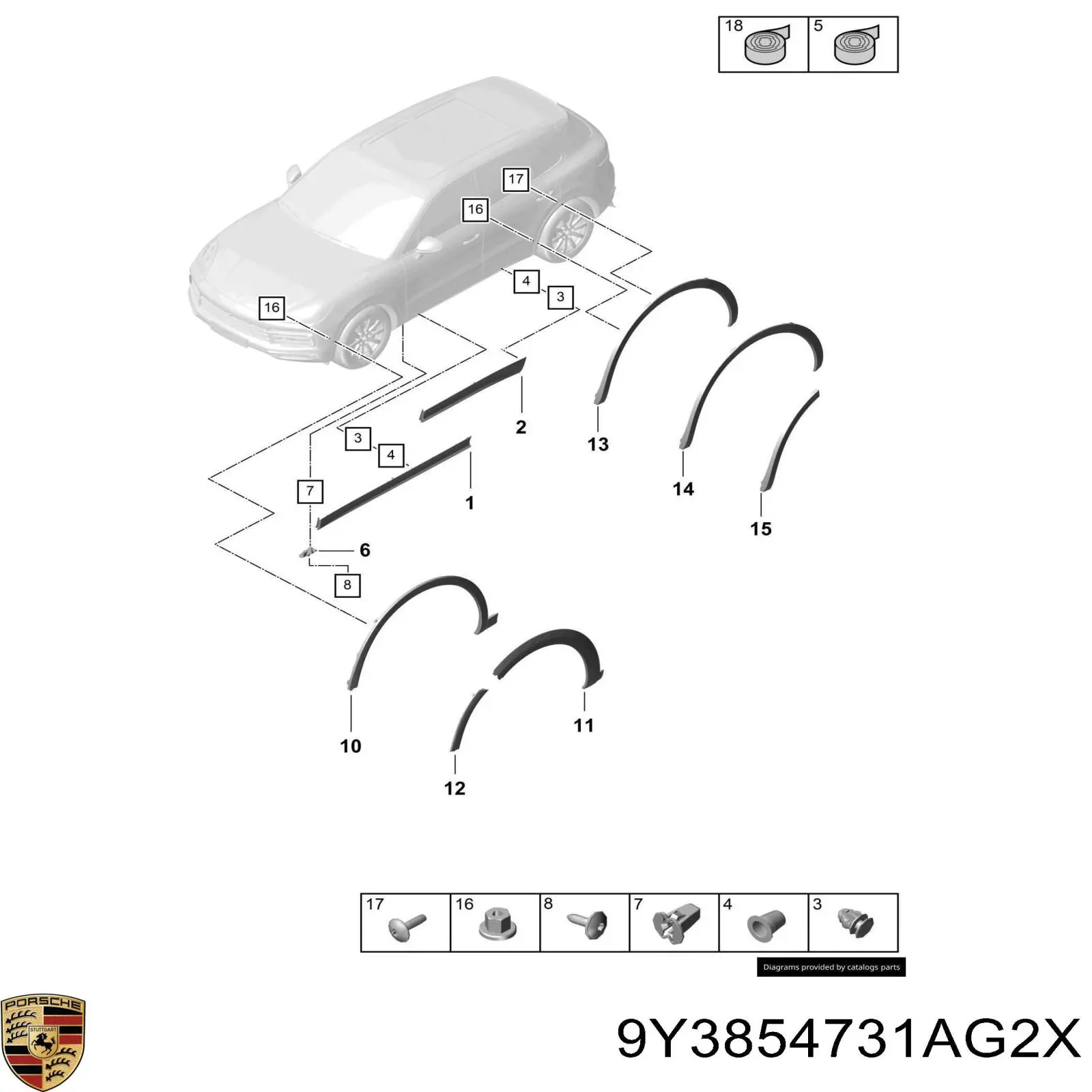 Купити 9Y3854731AG2X Porsche 