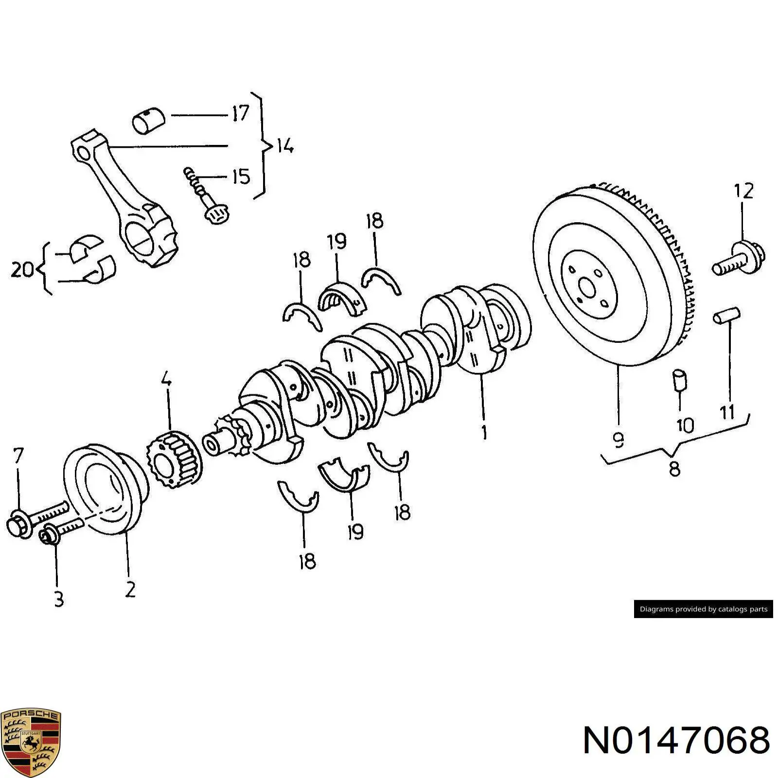 Болт колінвалу VAG N0147067 ціна, від 2.17 USD