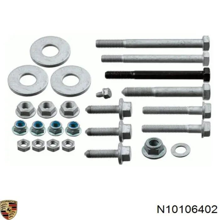 Гайка заднього розвального важеля Porsche N10106402 ціна, від 1.47 USD