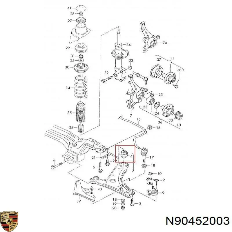 Купити N90452003 Porsche Ущільнювальне кільце, універсальне