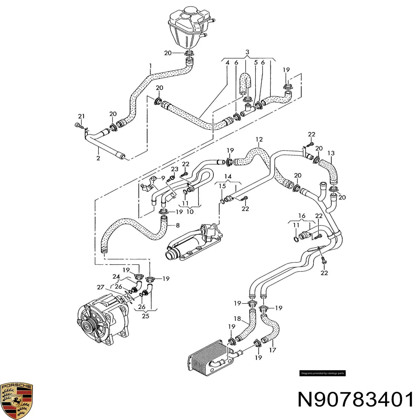 Прокладка вакуумного насосу Porsche N90783402 ціна, від 2.76 USD