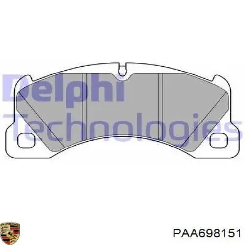 Гальмівні колодки Porsche PAA698151 ціна, від 22308.73 UAH