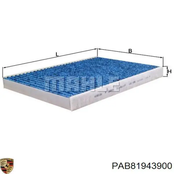 Фільтр повітряний обігрівача Porsche PAB81943900 ціна, від 12.45 USD