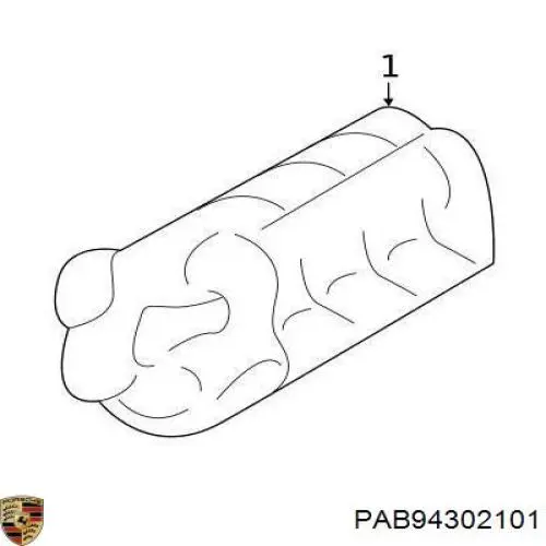 PAB94302101 Porsche Ліхтар освітлення номерного знака