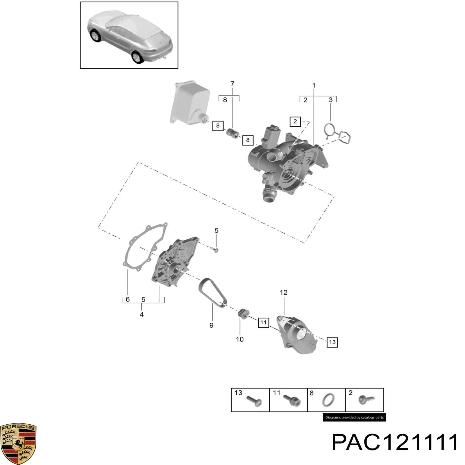 PAC121111 Porsche Насос охолодження