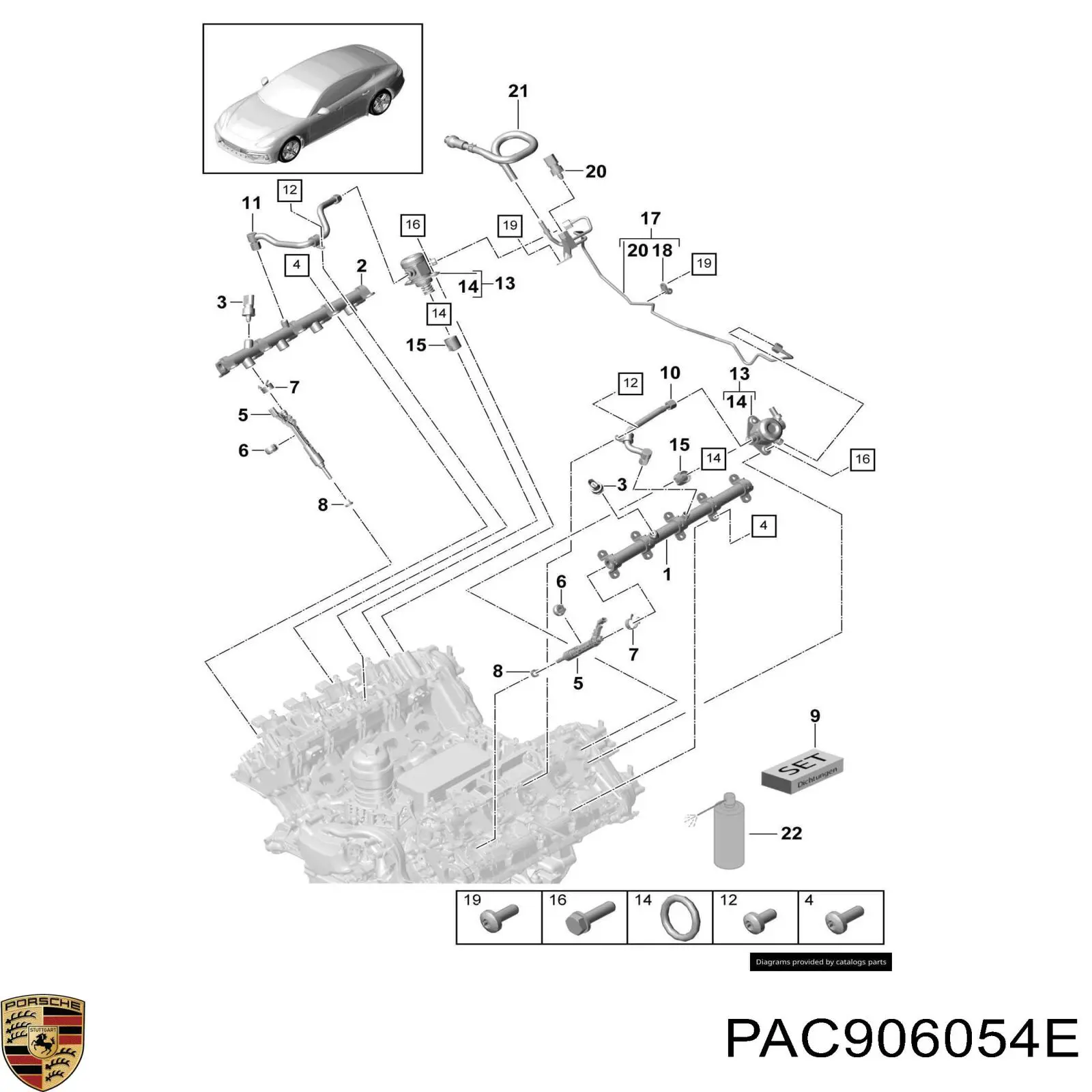  Датчик тиску палива Porsche Panamera 