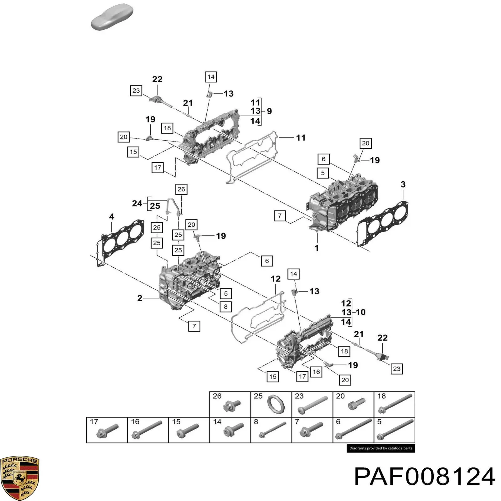  Porsche PAF008124 ціна, від 5.49 USD
