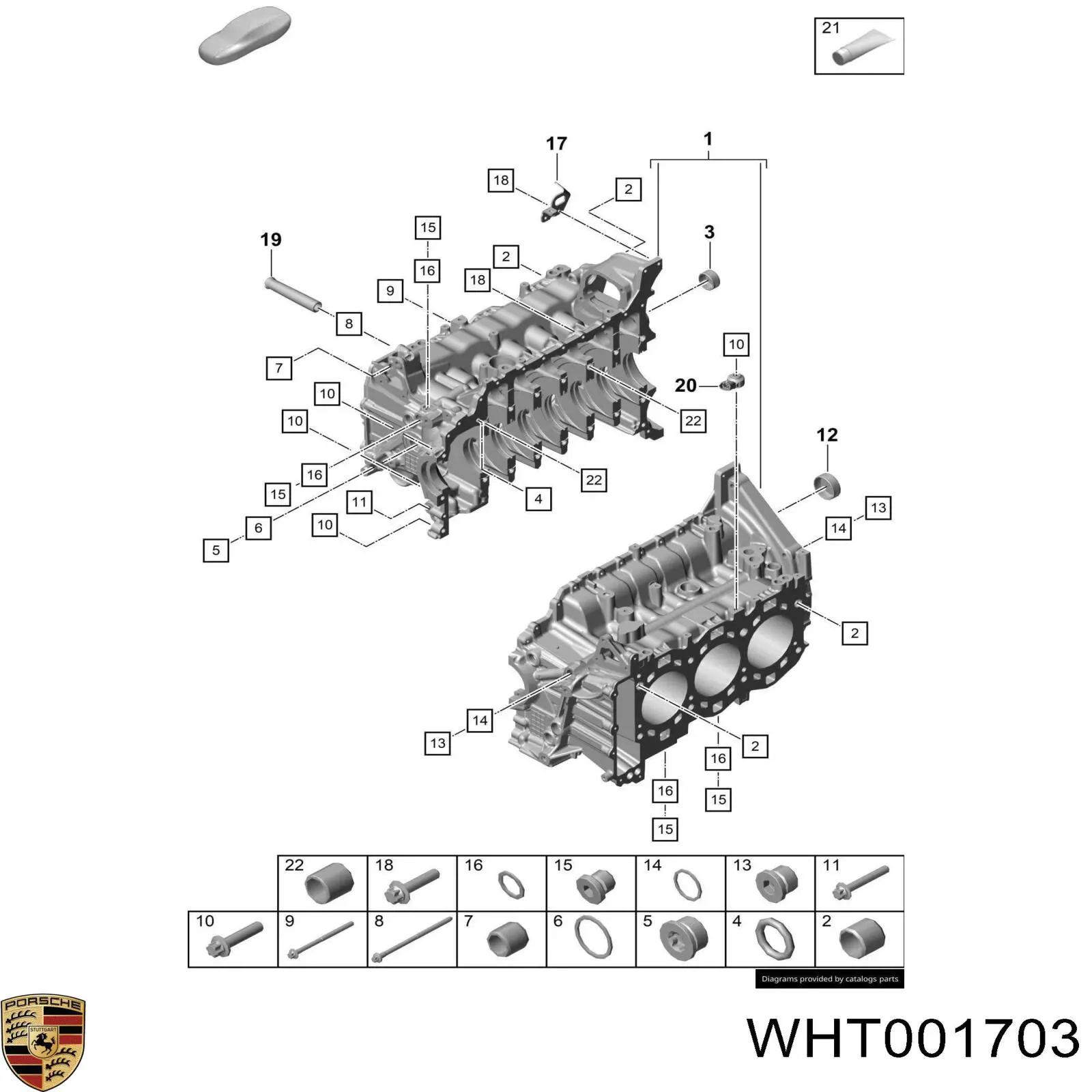 Porsche WHT001703 ціна, від 5.93 USD