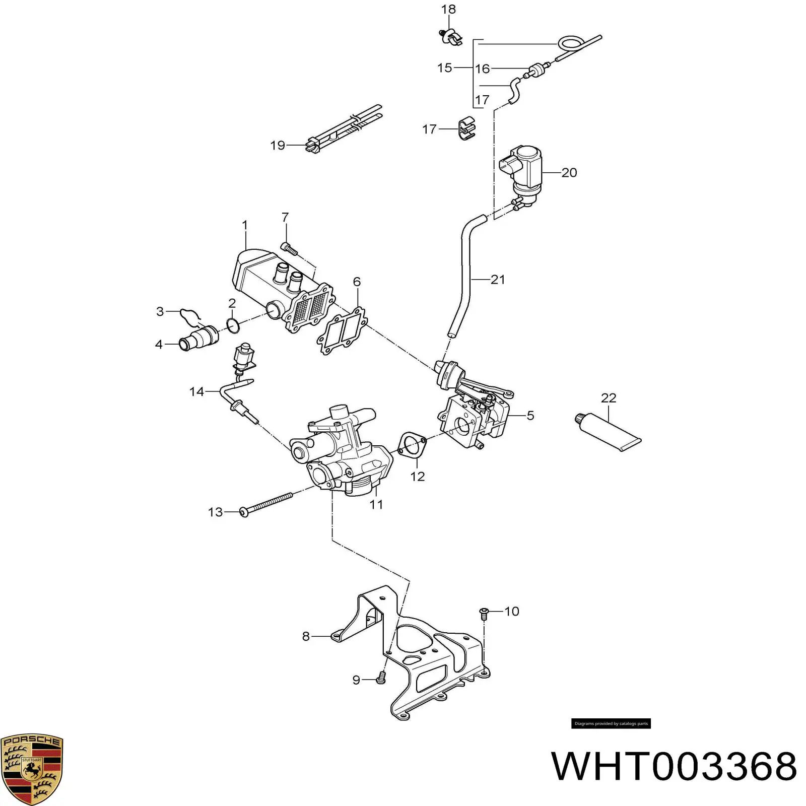 Прокладка термостата Porsche WHT003368 ціна, від 8.02 USD