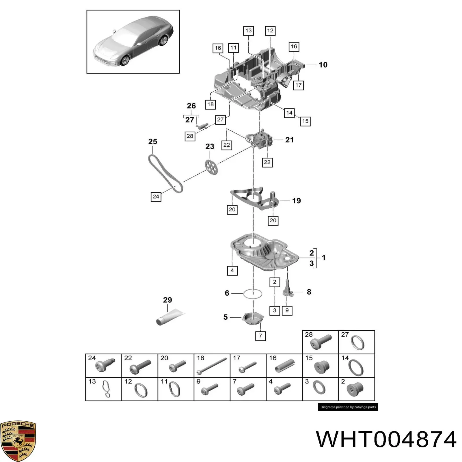 WHT004874 VAG болт піддону двигуна