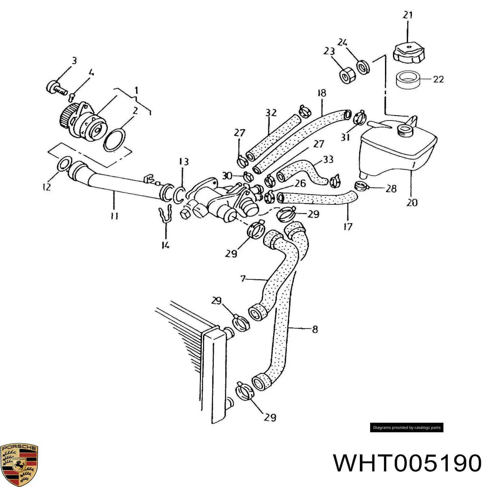 Прокладка термостата Porsche WHT005190 ціна, від 3.23 USD