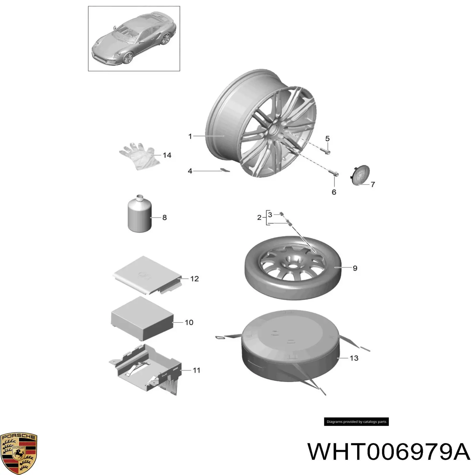  Porsche WHT006979A ціна, від 25.68 USD