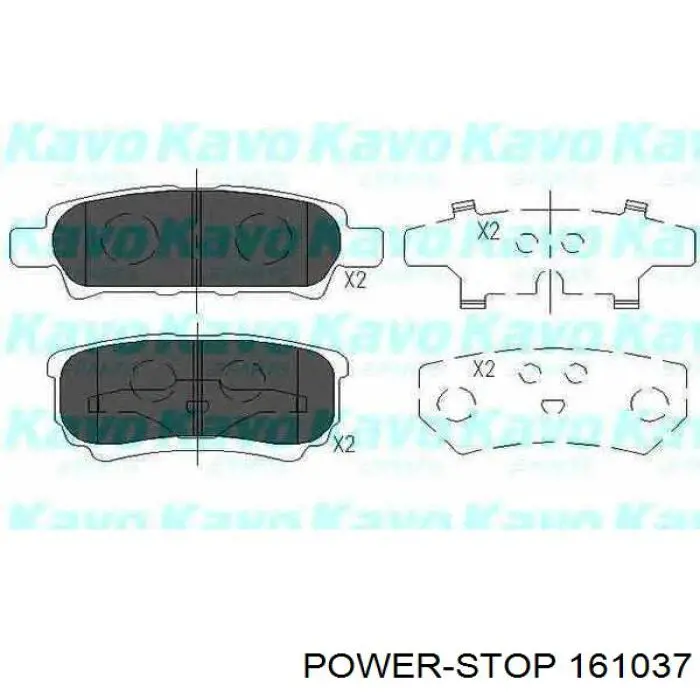 Задні гальмівні колодки 161037 Power Stop
