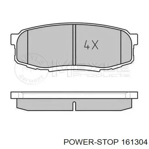 Задні гальмівні колодки Power Stop 161304 ціна, від 29.17 USD