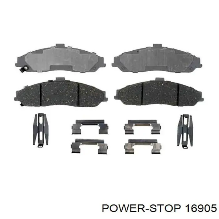 Задні гальмівні колодки 16905 Power Stop