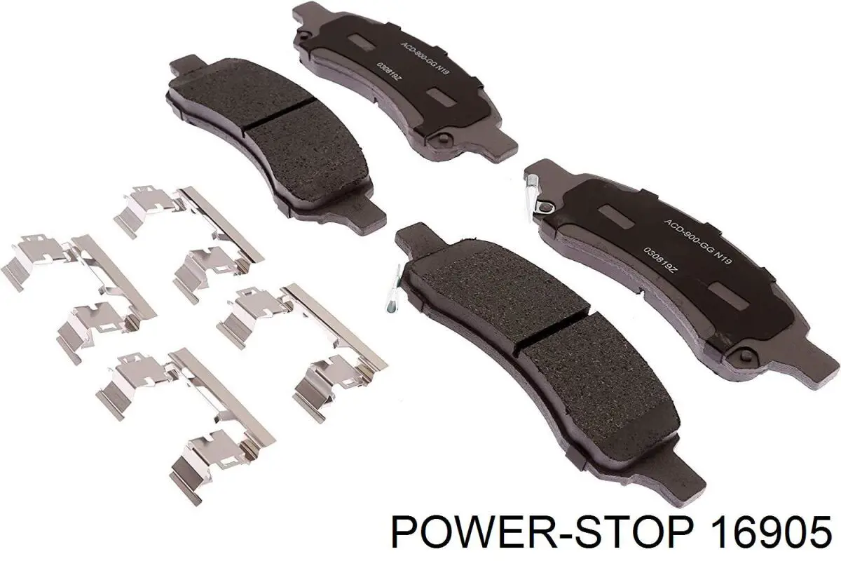 16905 Power Stop Колодки гальмівні задні, дискові