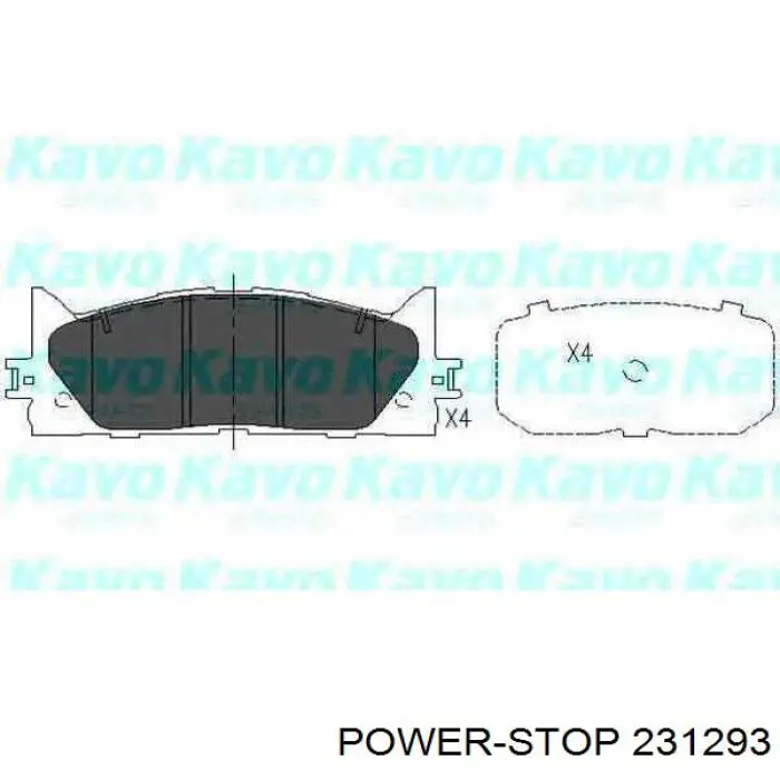 Передні тормозні колодки 231293 Power Stop