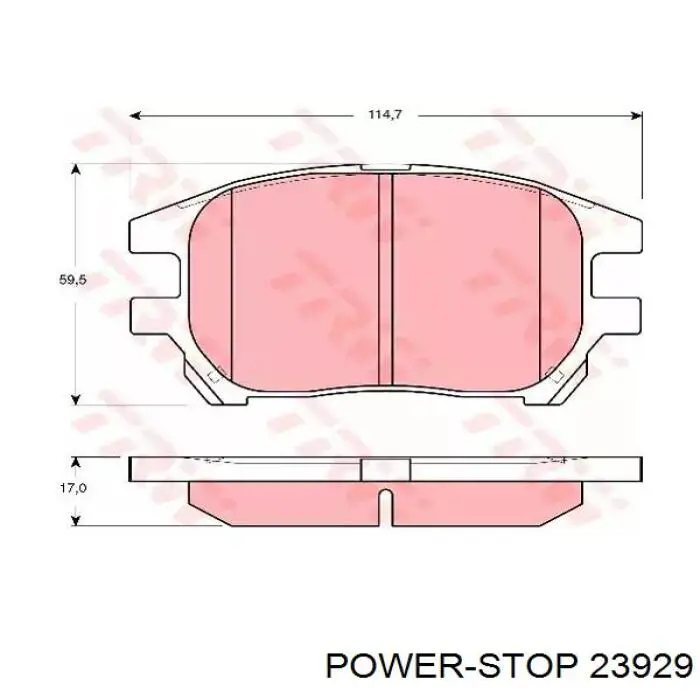 Колодки гальмівні передні, дискові 23929 Power Stop