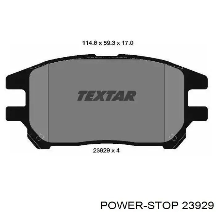 Передні тормозні колодки 23929 Power Stop