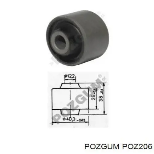 Опора стабілізатора Pozgum POZ206 ціна, від 3.37 USD