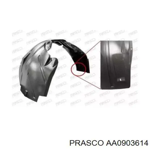 Підкрилок переднього крила, лівий Fiat/Alfa/Lancia 50517001 ціна, від 17.16 USD