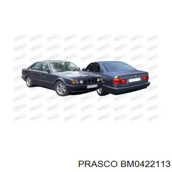 Рамка решітки прав (пластик, хром) bmw 5 e34 12.87-01.97 на BMW 5 (E34)
