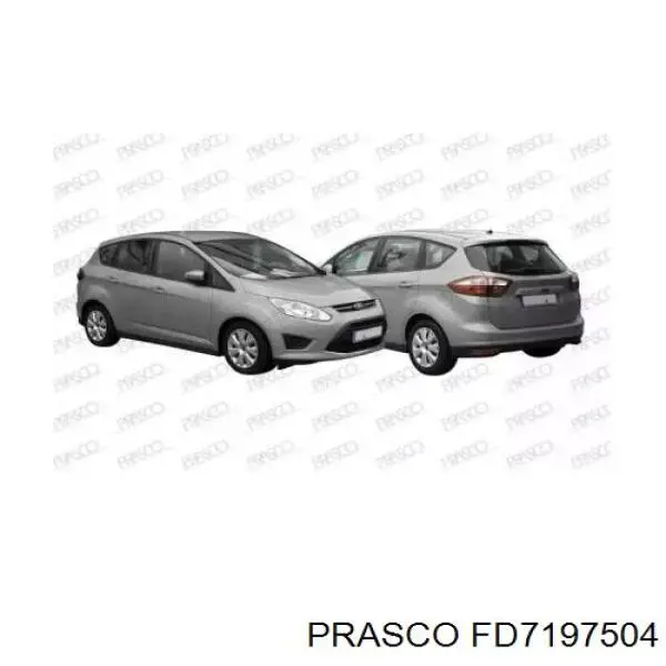 Дзеркальний елемент лівого дзеркала заднього виду Ford 1707215 ціна, від 72.04 USD