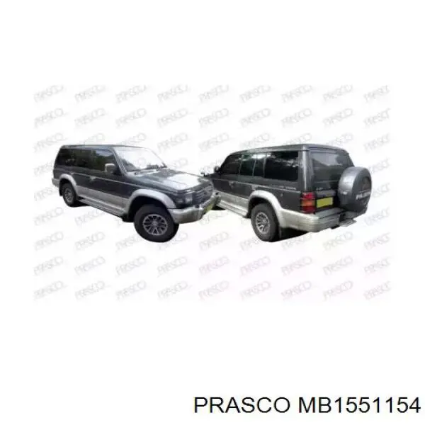 Бампер задній, ліва частина Mitsubishi Pajero 2 Canvas Top (V2W, V4W) (Міцубісі Паджеро)