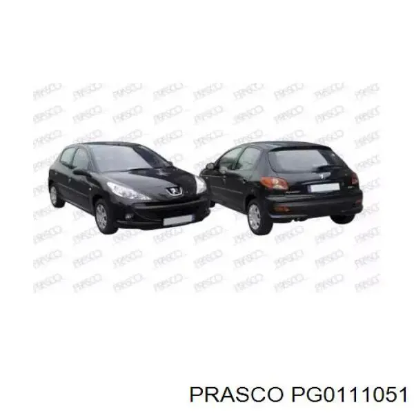  Бампер задній Peugeot 206 