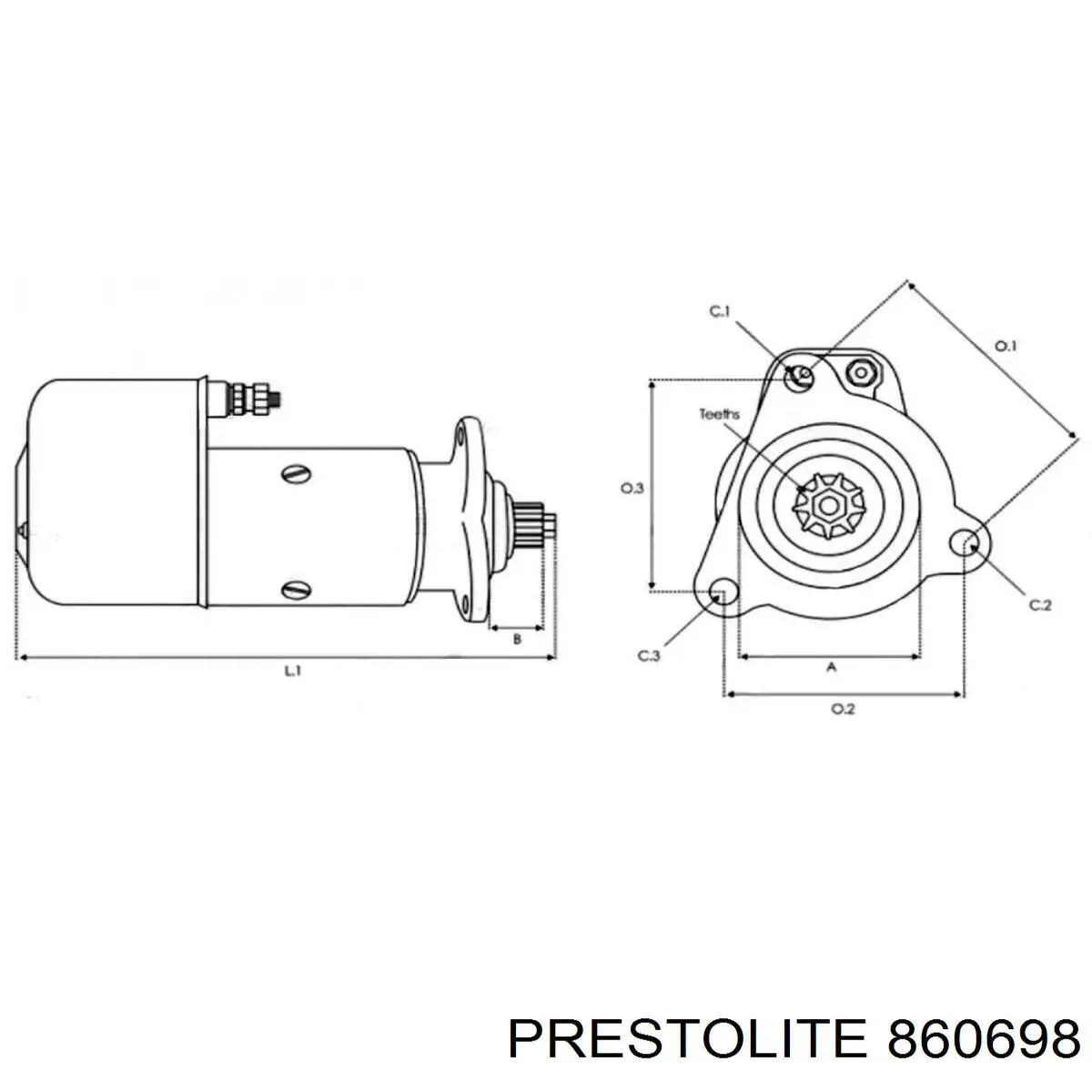Купити 860698 Prestolite Стартер