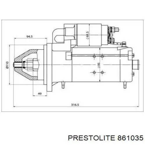 Купити 861035 Prestolite Стартер